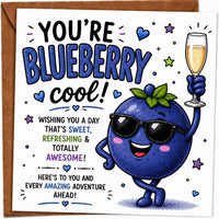 Funny Blueberry Birthday Greeting Card