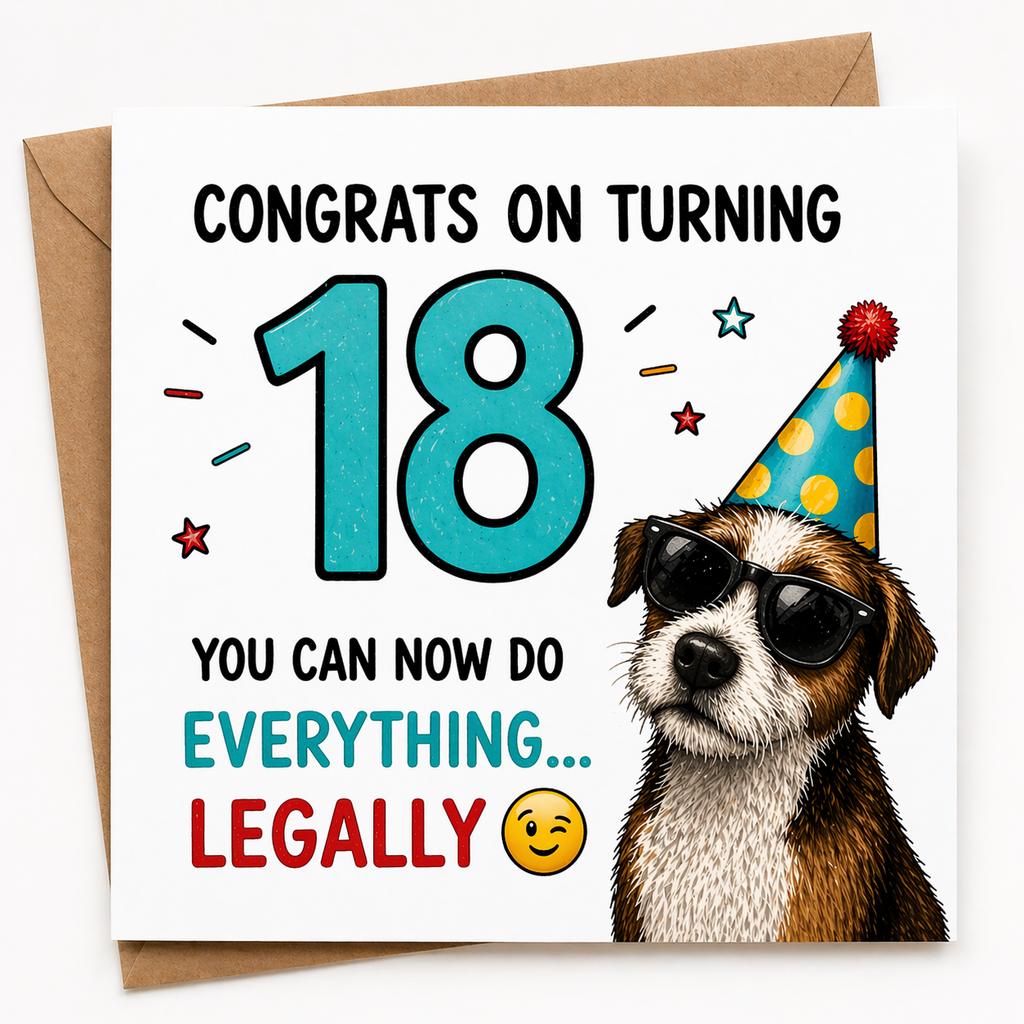 Funny Age Birthday Dog Card