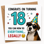 Funny Age Birthday Dog Card