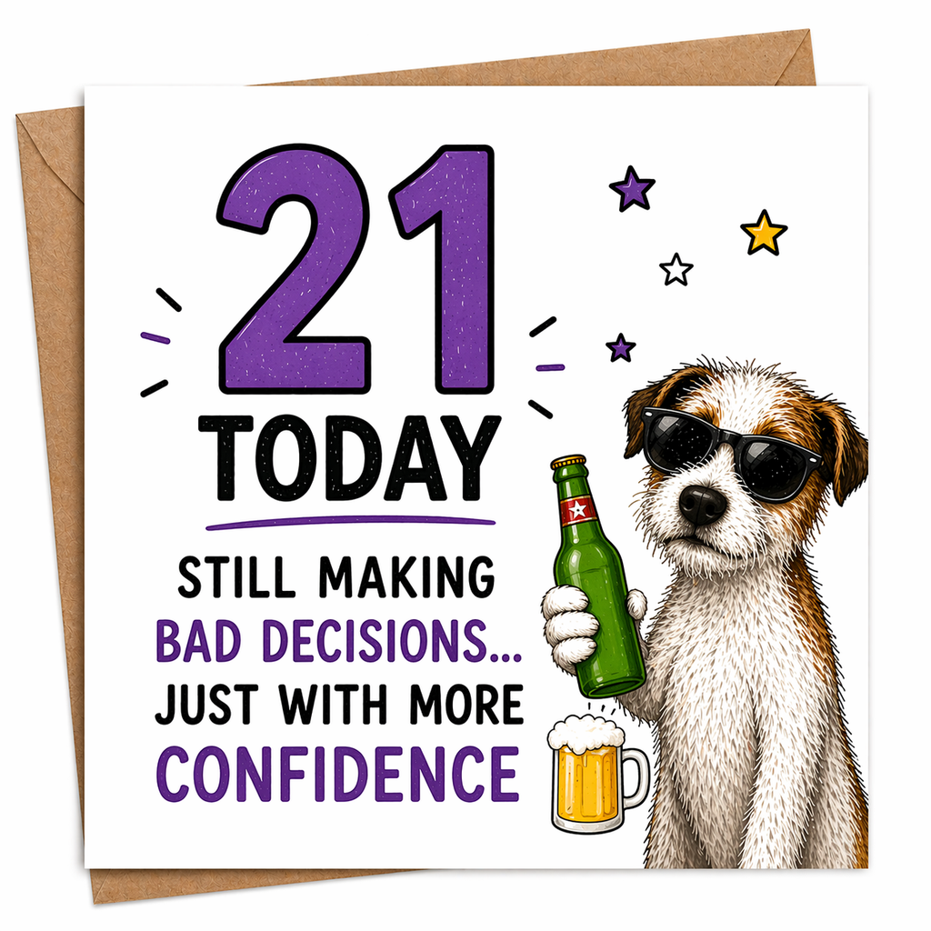 Funny Age Birthday Dog Card