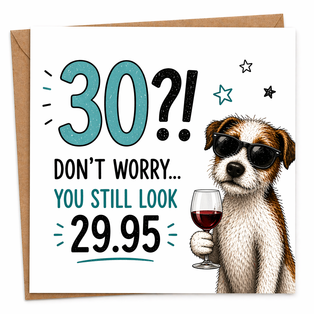 Funny Age Birthday Dog Card
