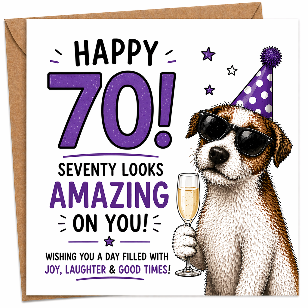 Funny Age Birthday Dog Card