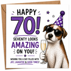 Funny Age Birthday Dog Card