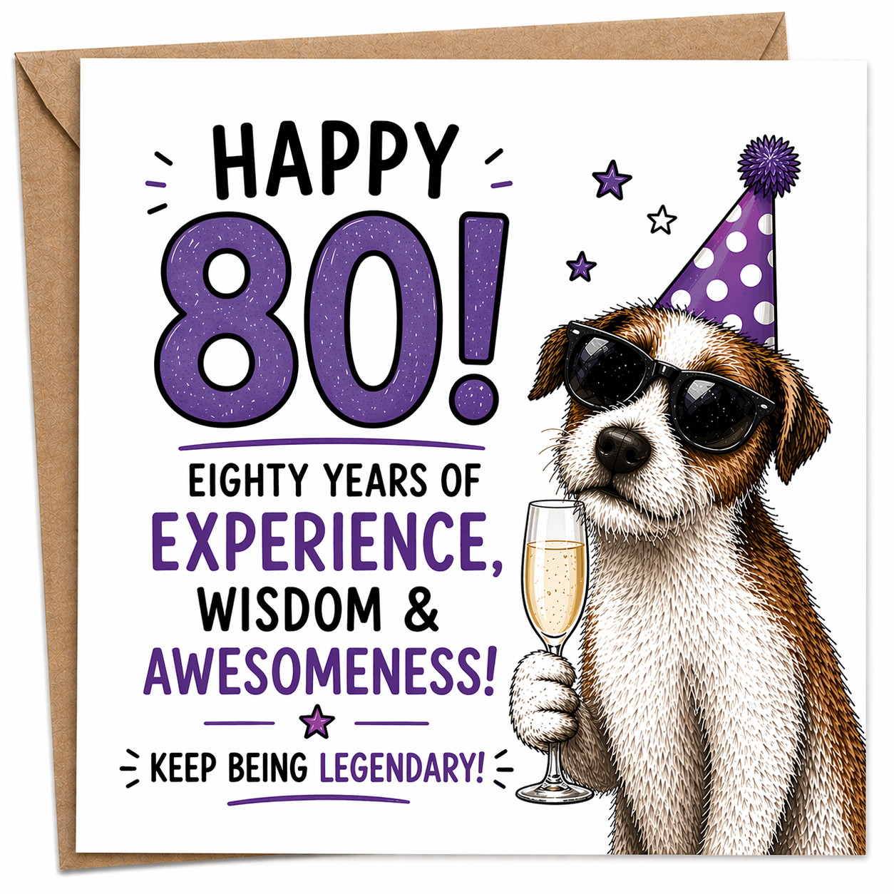 Funny Age Birthday Dog Card