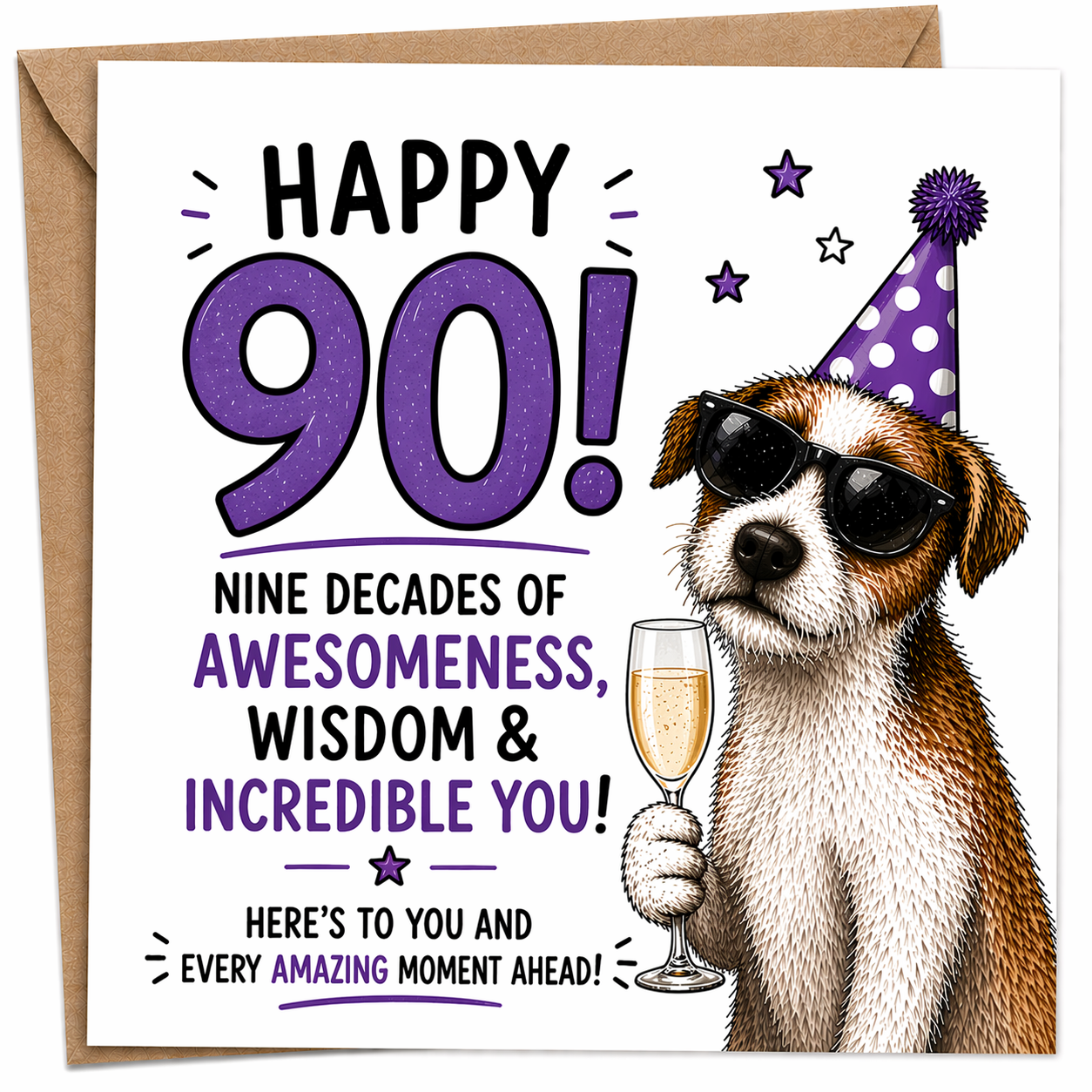 Funny Age Birthday Dog Card