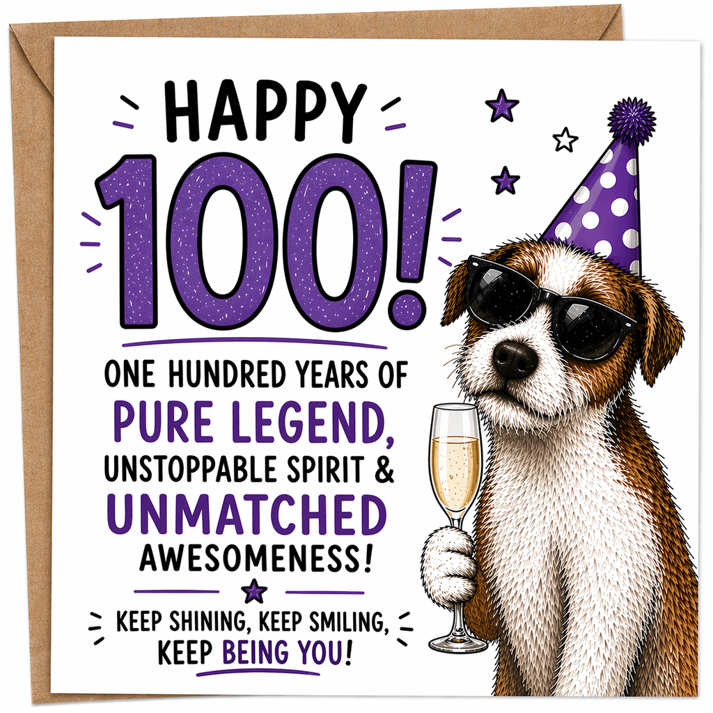 Funny Age Birthday Dog Card