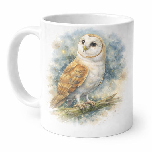 Barn Owl Mug – Premium Ceramic Coffee Mug | Wildlife Art, Dishwasher Safe